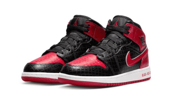 Air Jordan 1 Mid Bred Text – Image 2