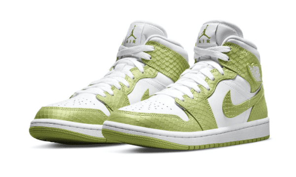 Air Jordan 1 Mid Green Python - Image 2