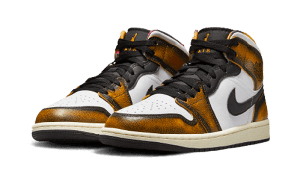 Air Jordan 1 Mid SE Orange Wear-Away – Image 2