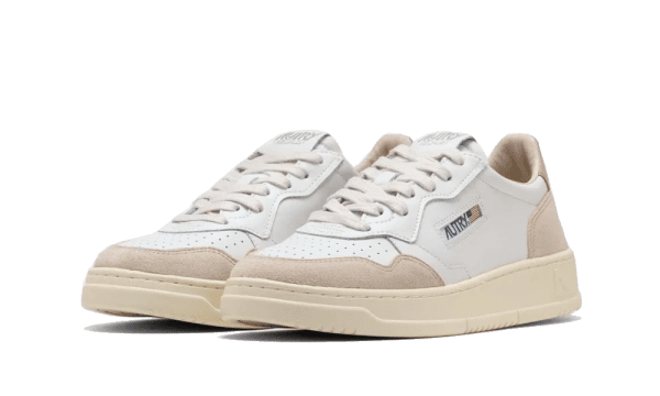 Medalist Leather Suede Low White Beige - Image 2