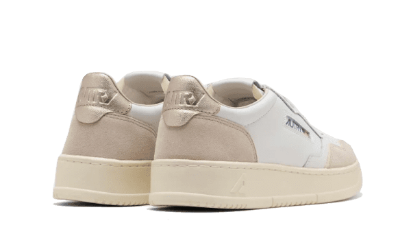 Medalist Leather Suede Low White Beige - Image 3