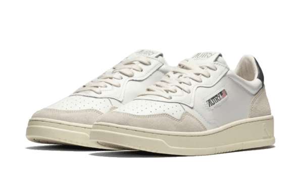 Medalist Leather Suede Low White Navy – Image 2