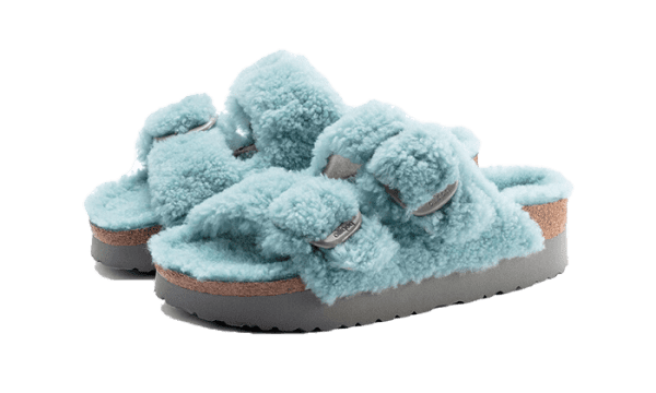 Arizona Big Buckle Shearling Teddy Faded Aqua – Bild 2