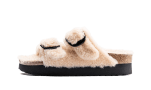 Arizona Big Buckle Shearling Teddy Eggshell