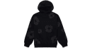 Cotton Wreath Hoodie Black Monochrome