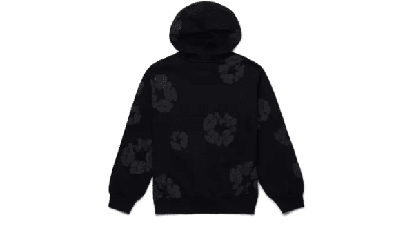 Cotton Wreath Hoodie Black Monochrome - Image 3