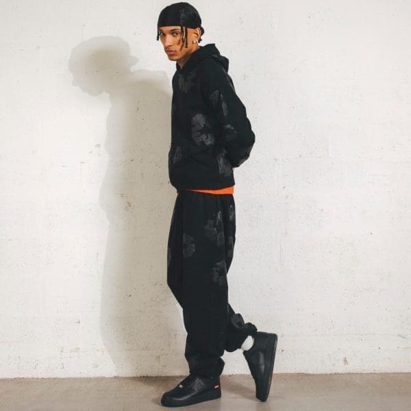 Sweatpant Cotton Wreath Black Monochrome - immagine 2
