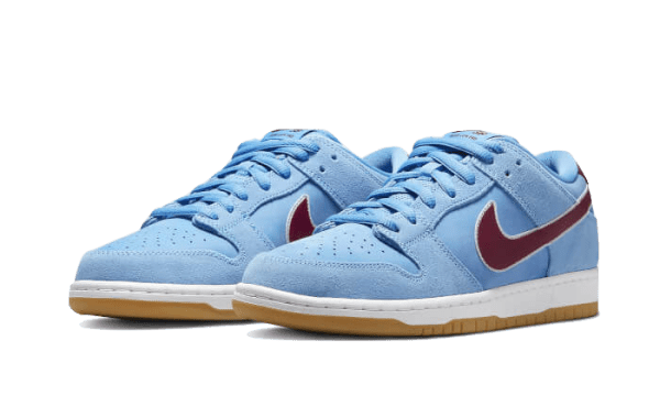 SB Dunk Low Valour Blue Team Maroon - Image 2