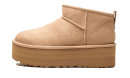 Klassischer Ultra Mini Plateaustiefel Sand