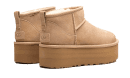 Klassischer Ultra Mini Plateaustiefel Sand