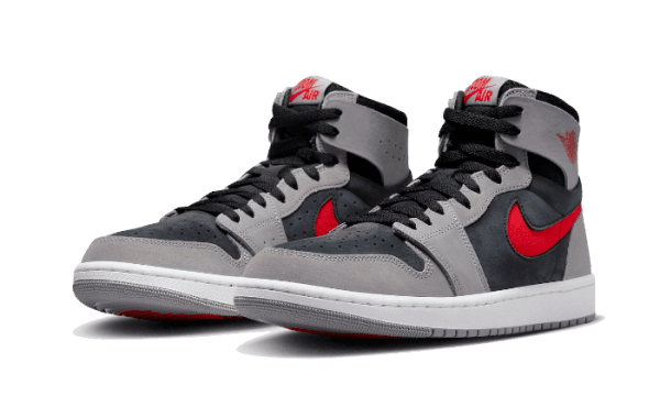 Air Jordan 1 High Zoom Air CMFT 2 Black Fire Red Cement - Imagen 2