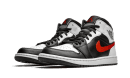 Air Jordan 1 Mid Black Chile Red White