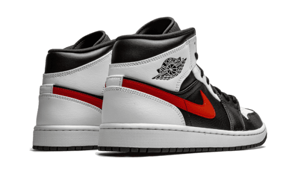 Air Jordan 1 Mid Black Chile Red White - Image 3