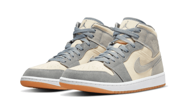 Air Jordan 1 Mid Coconut Milk Particle Grey - Image 2