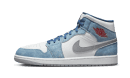 Air Jordan 1 Mid French Blue Rosso Fuoco