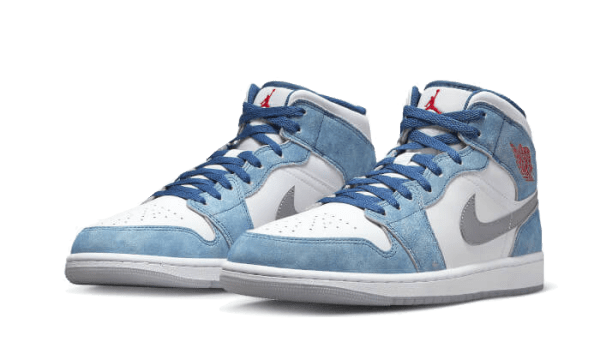 Air Jordan 1 Mid French Blue Fire Red - immagine 2