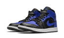 Air Jordan 1 Mid Hyper Royal in pelle bottalata