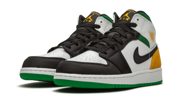 Air Jordan 1 Mid SE White Laser Orange Lucky Green - Image 2
