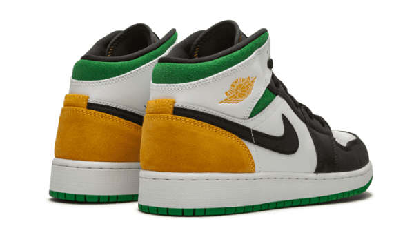 Air Jordan 1 Mid SE White Laser Orange Lucky Green - Image 3