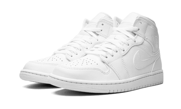 Air Jordan 1 Mid Triple White (2022) - Image 2