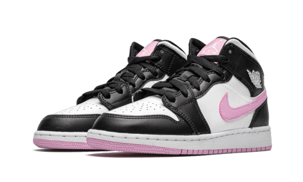 Air Jordan 1 Mid White Black Light Arctic Pink - Image 2