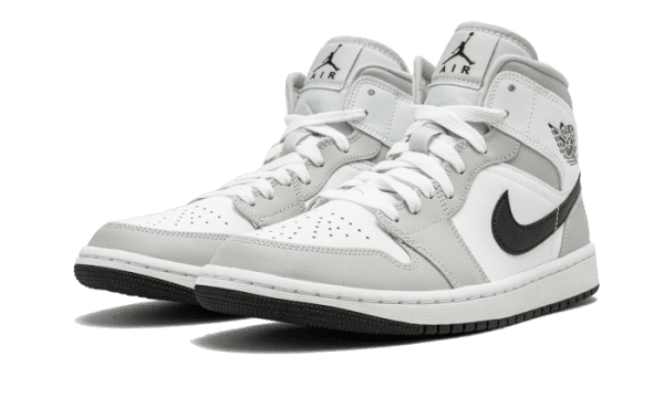 Air Jordan 1 Mid White Light Smoke Grey - Image 2