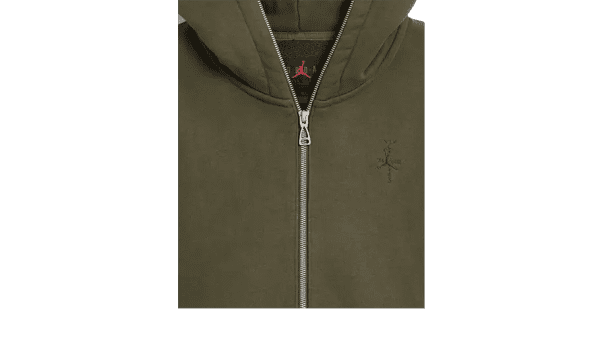 Air Jordan Travis Scott Full Zip Hoodie Olive - Imagen 5
