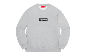 Box Logo Cuello redondo Gris jaspeado