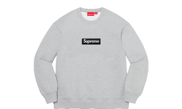 Box Logo Cuello redondo Gris jaspeado