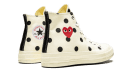 Chuck Taylor All-Star 70s Hi Comme des Garçons PLAY Polka Dot White