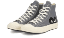 Chuck Taylor All-Star 70s Hi Comme des Garçons PLAY Grigio acciaio