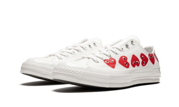 Chuck Taylor All-Star 70s Ox Comme des Garçons PLAY Multi-Heart White - Image 2