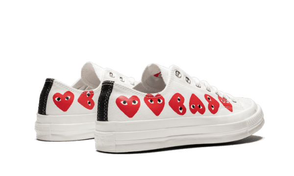 Chuck Taylor All-Star 70s Ox Comme des Garçons PLAY Multi-Heart White - Image 3