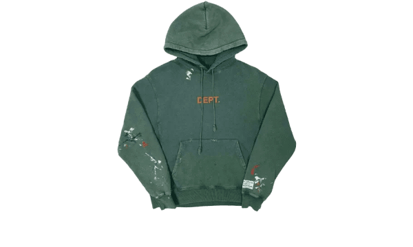 Hoodie Painted Forest Green