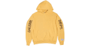 Felpa con cappuccio con logo giallo