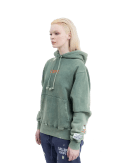 Hoodie Painted Forest Green