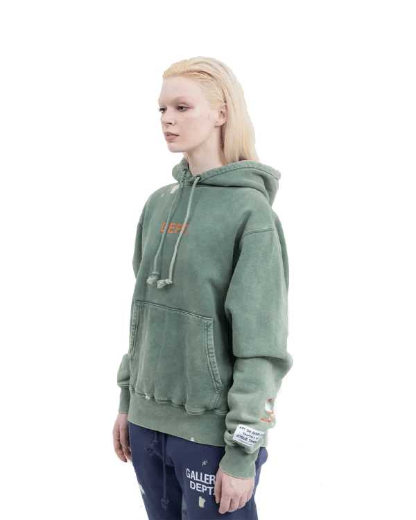 Hoodie Painted Forest Green - Imagen 5