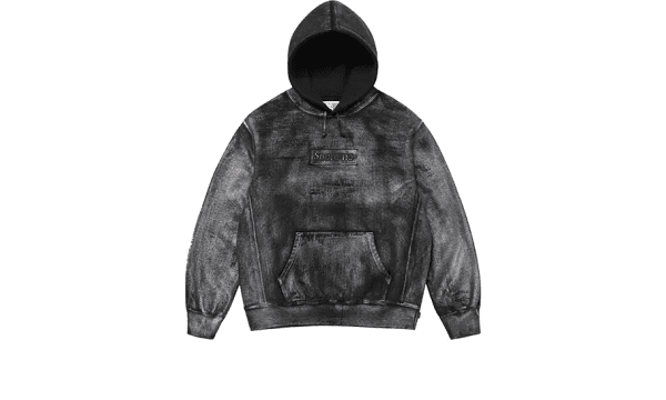MM6 Maison Margiela Foil Box Logo Sudadera con capucha Negro