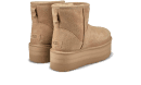 Mini bota de plataforma clásica Mostaza