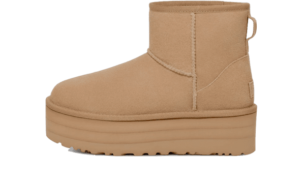 Mini bota de plataforma clásica Mostaza