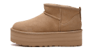 Klassischer Ultra Mini Plateaustiefel Senfkorn