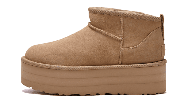 Klassischer Ultra Mini Plateaustiefel Senfkorn