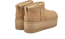 Klassischer Ultra Mini Plateaustiefel Senfkorn