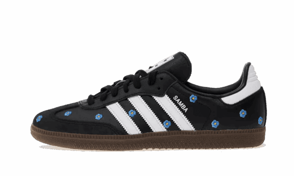 Samba Azul claro Floral Negro