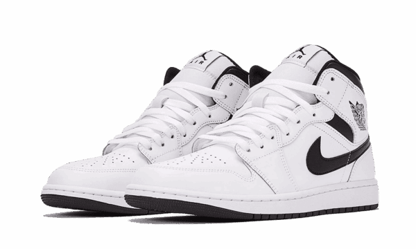 Air Jordan 1 Mid White Black - immagine 2