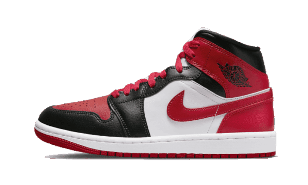 Air Jordan 1 Mid Bianco Punta Bred