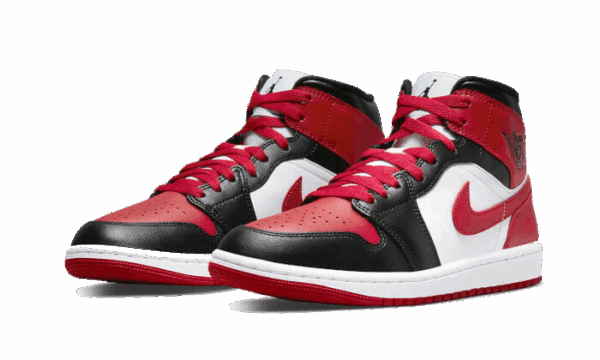 Air Jordan 1 Mid White Bred Toe - immagine 2