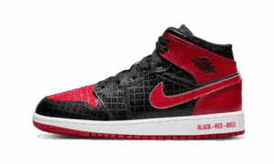 Air Jordan 1 Mid Bred Text
