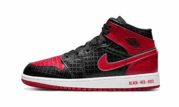 Air Jordan 1 Mid Bred Text