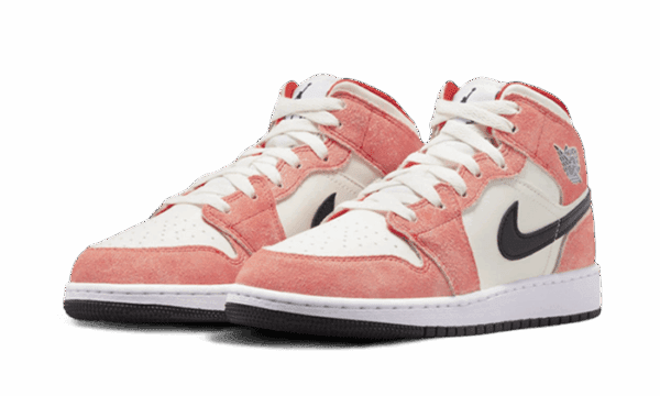 Air Jordan 1 Mid SE Orange Suede - Imagen 2